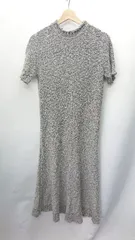 ◇ RANDEBOO ニット 半袖 ロング丈 ワンピース サイズF グレー レディース E  【1408060018529】
