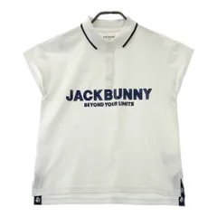 サイズ：1 JACK BUNNY ジャックバニー  半袖ポロシャツ ロゴプリント  ホワイト系 [240101481144] ゴルフウェア レディース ストスト