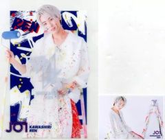 [중고] 클리어 파일 카와지리 연꽃 A4 클리어 파일 & 포토 카드 [이치 반 쿠지 JO1 JO1'S COLORS] F상