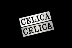 EE-513-2 CELICA 銀黒 アクリル2層 ステッカー トヨタ セリカ XX LB リフトバック ZZT TA GT 前期 後期 モデリスタ 2枚1セット