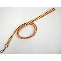岡野製作所 犬用リード ストライプリード #10 猫・超小型犬用 マルチイエロー