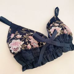 マノン*国産綿100%生地*ブラジャー*handmade*リラックスブラ*ストレスフリー*ハンドメイド*プレゼント*ブラセット