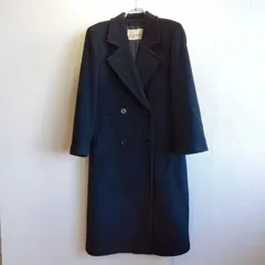 良品⭐️ コジャーナ COJANA チェスターコート ロングコート ウール100% 毛 キュプラ バックスリット ダブルボタン ダブルブレスト 大きめ ゆったり ブラック ワンカラー クラッシック ヴィンテージ 東京スタイル