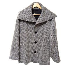 Y's ワイズ 美品 ウール ローラーペイント フードコート グレー2 Y's ワイズ 美品 ウール ローラーペイント フードコート グレー2