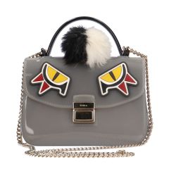 FURLA フルラ ショルダーバッグ 猫 メトロポリス ファー アニマル