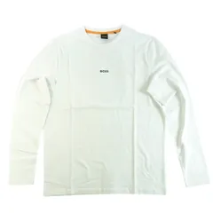 HUGO BOSS ヒューゴボス Tシャツ 長袖 TChark カットソー ◆新品◆ メンズ ストレッチコットン RELAXED FIT（ホワイト） HB-351のサムネイル