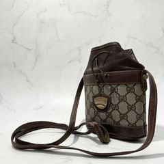 GUCCI グッチ　オールドグッチ　ショルダーバッグ　GG レザー