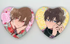 【中古】バッジ・ピンズ 呉都(ピンク)＆桜咲冬夏(イエロー) ハート缶バッジセット 「ハレルヤベイビー」