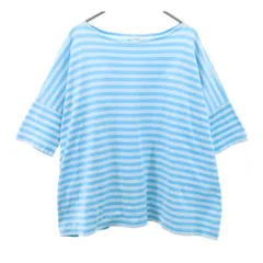 マリメッコ ボーダー 半袖 カットソー S ブルー系 marimekko レディース 古着 【240513】 メール便可のサムネイル