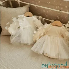 セレモニードレス ベビードレス キッズ チュール 赤ちゃん 長袖 結婚式 出産祝い お宮参り 七五三 可愛い ベビー服 ワンピース フォーマル