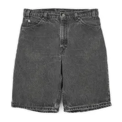 リーバイス Levi's 90s 90年代 550 ブラックデニムショーツ MADE IN USA アメリカ製 オリジナル 560 先染め 後染め SilverTab ヴィンテージ 古着 メンズ ショートパンツ 黒 W34【中古】