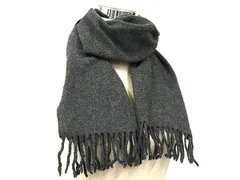 FENDI フェンディ フリンジ マフラー ストール 防寒具 レディース メンズ グレー系 DG0149