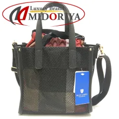 クレストブリッジ ブルーレーベル メッシュミニトート ハンドバッグ 2WAY ナイロンxレザー ブラック/252885 ☆未使用