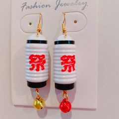 人気☆提灯☆ピアス☆イヤリング☆お祭り髪飾り☆よさこい☆だんじり☆御神輿☆夏祭り☆お揃い☆揺れる☆ピアス☆鈴☆プレゼント☆体育祭☆