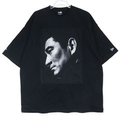 美品 NEW ERA ニューエラ x 高倉 健 x 永楽屋 オーバーサイズド コットン Tシャツ ブラック ショートスリーブ カットソー 半袖 サイズXLのサムネイル