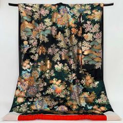 色打掛 正絹 赤 金 山本寛斎 打掛 花嫁衣裳 婚礼 リサイクル 中古  