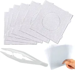 fogman アイロンビーズ プレート 6枚セット PVCシート6枚/ビーズピン付