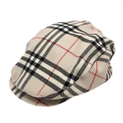 【超美品】バーバリー ハンチング帽 グレージュ×黒 チェック柄 頭囲56.0-59.0cm  ゴルフウェア BURBERRY GOLF