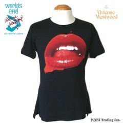 ヴィヴィアン ワ―ルズエンド限定 マンソン リップ プリント Tシャツ (BK)
