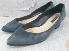 ◇ FABIO RUSCONI ファビオ ルスコーニ チャンキー ヒール パンプス （24㎝相当） ネイビー レディース 【中古】 【1002799850025】