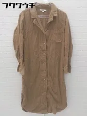◇ ◎ UNIQLO ユニクロ 長袖 ロング シャツ ワンピース サイズS ブラウン レディース 【中古】 【1102020010744】