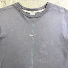 00年代 NIKE ナイキ プリントTシャツ センターロゴ刺繍 スモールスウォッシュ プリント メンズL 