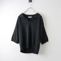 【値下げ】2024SS マーガレットハウエル MARGARET HOWELL COTTON LINEN コットンリネン スキッパー ポロシャツ 2/ブラック【2400014136111】のサムネイル