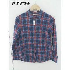 ◇ ◎ liflattie ships リフラティ シップス チェック 長袖 シャツ ネイビー レッド ホワイト系 レディース  【中古】 【1108040002790】