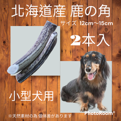 鹿の角  犬のおやつ&おもちゃ  【2本入り】  小型犬用  【No.3】