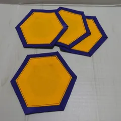 コースターNo.3　黄×紺