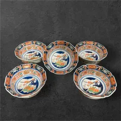 幸楽窯金彩氷裂文白抜き脚付き三ツ脚高台盛皿古伊万里アンティーク