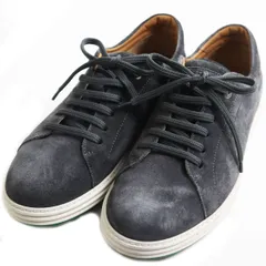 【ドンドン見直し】美品●Salvatore Ferragamo サルヴァトーレ フェラガモ スウェードレザー ローカットスニーカー グレー 8 1/2EE 伊製のサムネイル