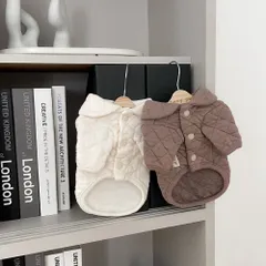 キルティングジャケット　韓国　犬　服　キルティング　ジャケット　丸襟