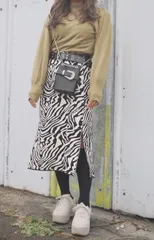 BasicBalloonSleeveHigh-neckKnitgreen tea