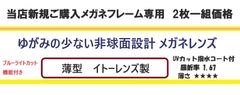 ブルーライトカット ・イトーレンズ製非球面1.67UV撥水コート　◆メガネレンズ