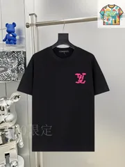 Louis Vuitton ロゴプリント 半袖Tシャツ ブラック　並行輸入 今日特価】Louis Vuitton ロゴプリント T シャツ - メルカリ