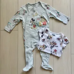 日本未発売　ディズニーベビー　ロンパース　ボディスーツ　2着セット　ブルー