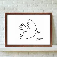 【美品】ピカソ　鳩の絵　陶器　壁掛け　卓上　2way 美品】ピカソ 鳩の絵 陶器 壁掛け 卓上 2way