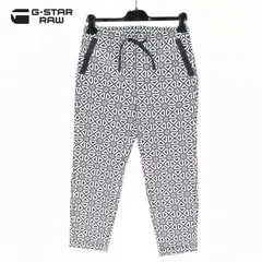 70％オフ 新品 正規品 ジースターロゥ G-Star RAW パンツ 25/30 レディース Mサイズ ネイビー×ホワイト コットン100% イージーパンツ BRONSON MID WAIST SPORT CHINO D08570-9797-9280