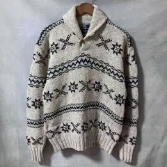 POLO RALPH LAUREN ポロラルフローレン 90's HAND KNIT ウールシルクリネン ショールカラー プルオーバー ニット セーター size.M グレー