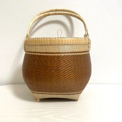 かごバック　バンブーバック　ショルダーバック　プラニー工房 タイ王室御用達 高級 プラニー工房 かごバック 着物 竹 バンブー
