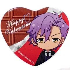 【中古】バッジ・ピンズ(キャラクター) 乙狩アドニス 「あんさんぶるスターズ! バレンタインまるかくカンバッジ2018Ver. 購入特典ハートカンバッジ グループA」
