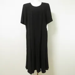 #snc レリアン Leilian ワンピース 13+ 黒 フォーマル 半袖 プリーツ ロング 大きいサイズ レディース [971901]