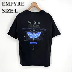 y2k EMPYRE Tシャツ L  半袖Ｔシャツ ブラック プリントTシャツ サイバーパンク エンパイア メンズ 古着 ストリートのサムネイル