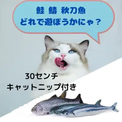 在庫処分セール★30センチのビッグサイズ　猫キック ぬいぐるみ 蹴って楽しい キャットニップ付き 3D印刷クッション 抱き枕 お魚 猫 おもちゃ おもしろい 西洋マタタビ入りのサムネイル