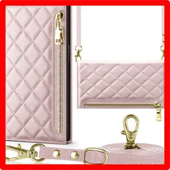 ★送料無料★Size:iPhone 7/8/SE2/SE3_Color:ローズゴールド NODALA iPhoneSE2/iPhoneSE3/ iPhone7/iPhone8 ケース 手帳型 ショルダー付き 斜めがけ PUレザー 財布型カバー レディース用 お