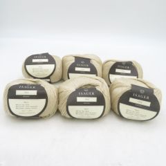 毛糸 ISAGER TRIO Linen 6玉セット 1玉50g巻 約350ｍ イタリア製 極細 亜麻50% 綿30% 竹20% 春夏毛糸 未使用品