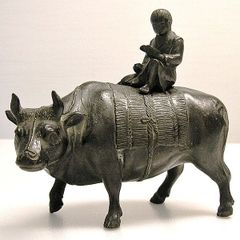 希少 清朝時代 水牛に乗る少年石鹸石？彫刻 美品 - メルカリ