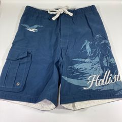 【新品】Hollister サーフパンツ 水着 ネイビー M 海やプールに最適【M8】