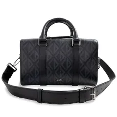 ディオール ランゴ 26 2Way ショルダー ハンドバッグ 斜め掛け CD ダイヤモンド キャンバス レザー ブラック シルバー金具 1ADPO267CDP Dior（未使用　展示品）